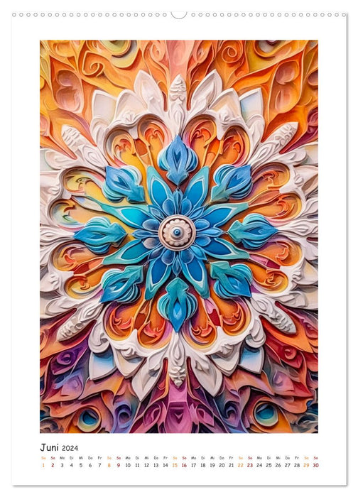 Mandalas magiques (Calendrier mural CALVENDO Premium 2024) 