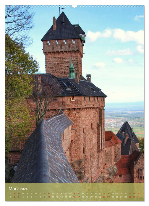 Voyage à travers l'Alsace (Calendrier mural CALVENDO Premium 2024) 