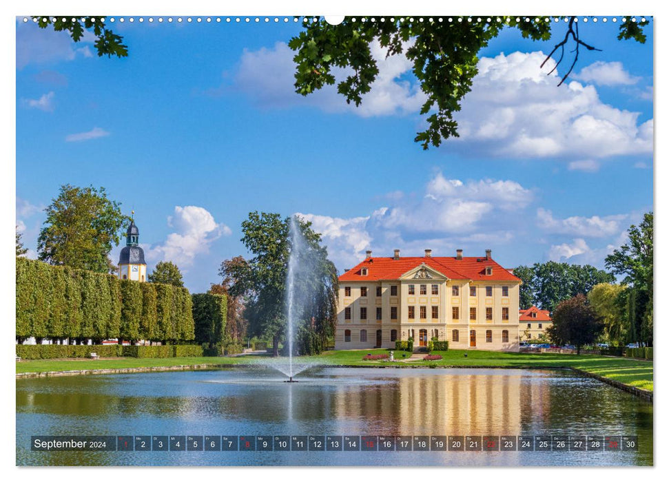 Jardin baroque Zabeltitz (Calendrier mural CALVENDO 2024) 