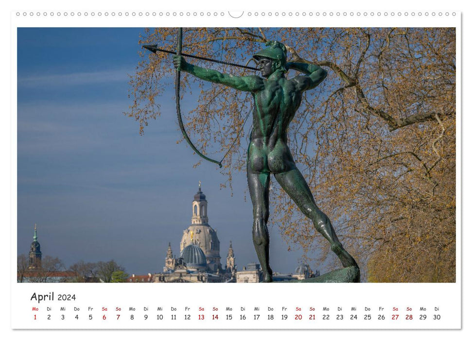 Dresdens barocke Altstadt (CALVENDO Wandkalender 2024)