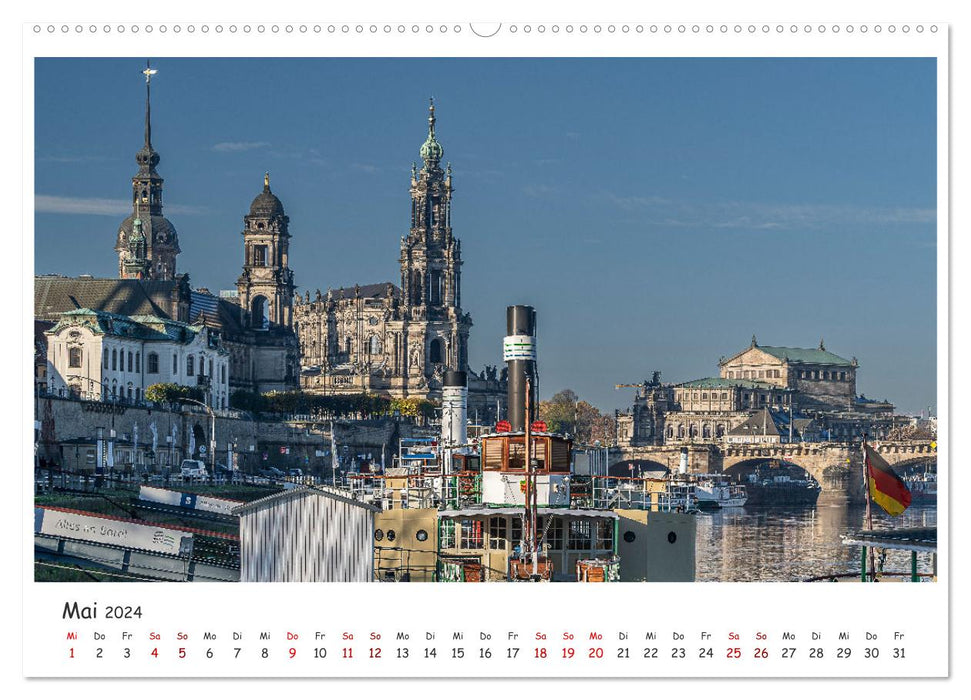 Dresdens barocke Altstadt (CALVENDO Wandkalender 2024)