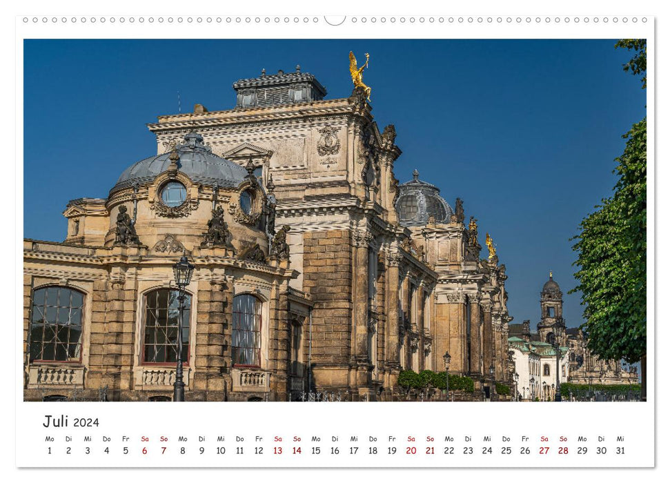 Dresdens barocke Altstadt (CALVENDO Wandkalender 2024)