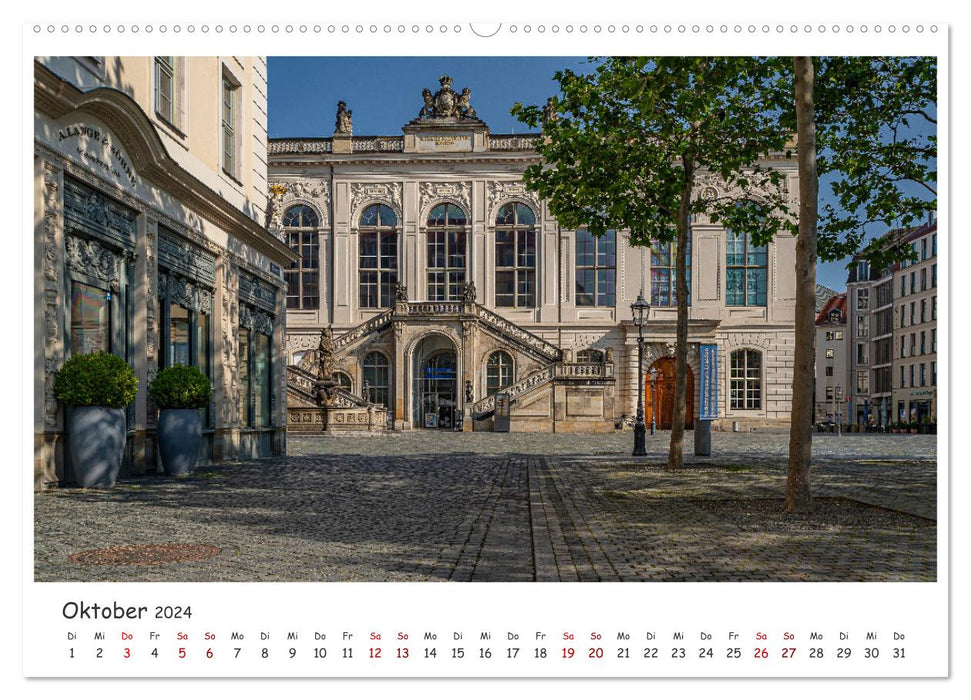 La vieille ville baroque de Dresde (Calvendo Premium Wall Calendar 2024) 