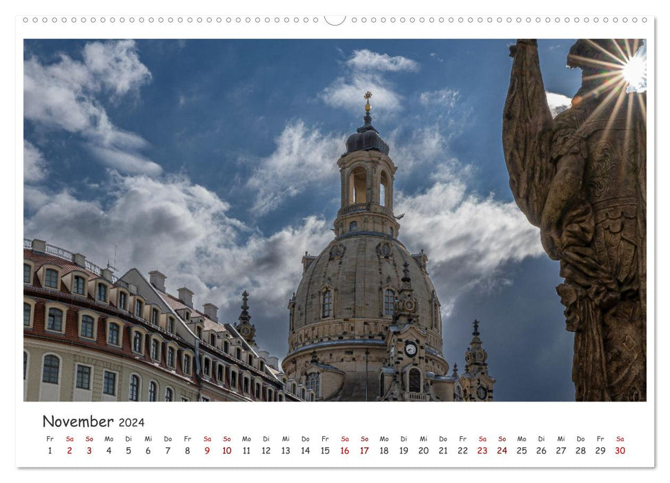 La vieille ville baroque de Dresde (Calvendo Premium Wall Calendar 2024) 