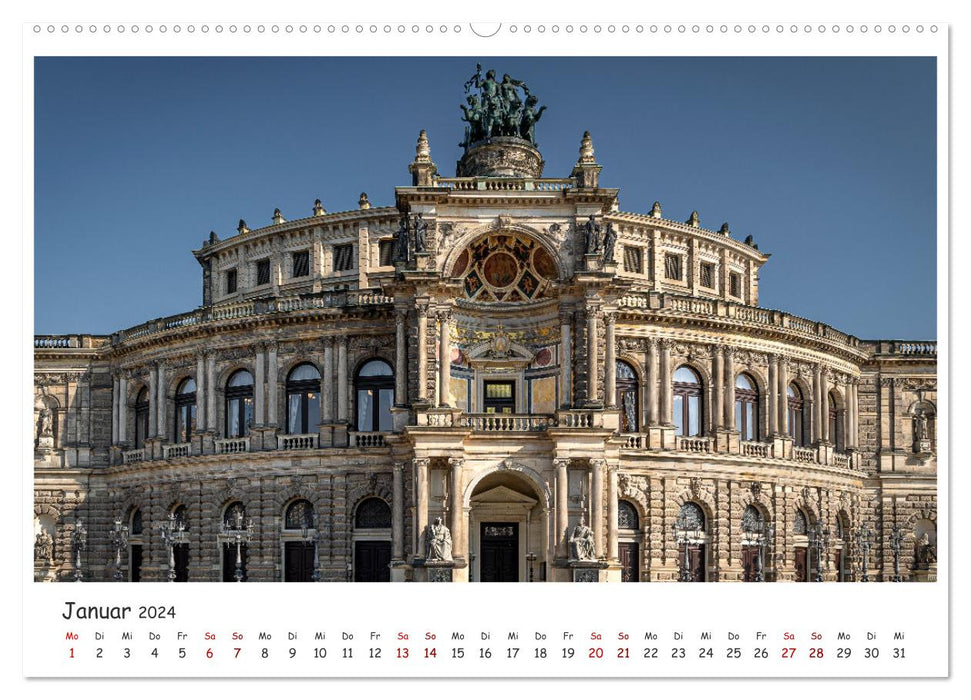 Dresdens barocke Altstadt (CALVENDO Premium Wandkalender 2024)