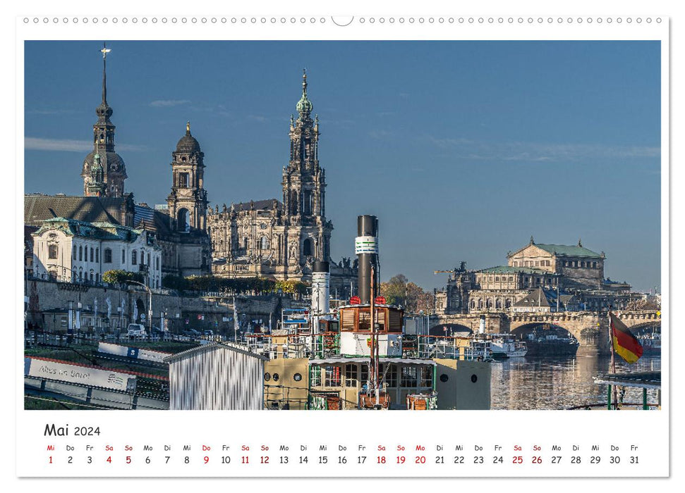 Dresdens barocke Altstadt (CALVENDO Premium Wandkalender 2024)