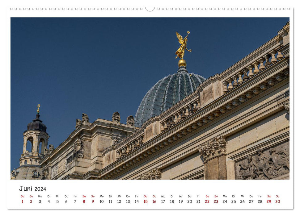 La vieille ville baroque de Dresde (Calvendo Premium Wall Calendar 2024) 