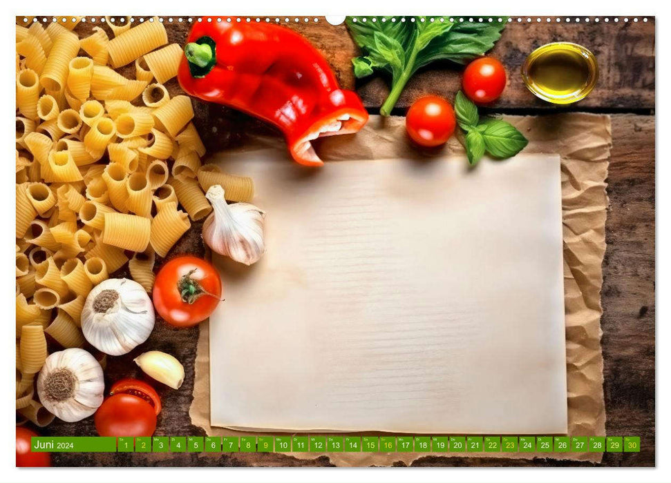 Kulinarische Notizen - Notiere deine besten Pastarezepte (CALVENDO Premium Wandkalender 2024)
