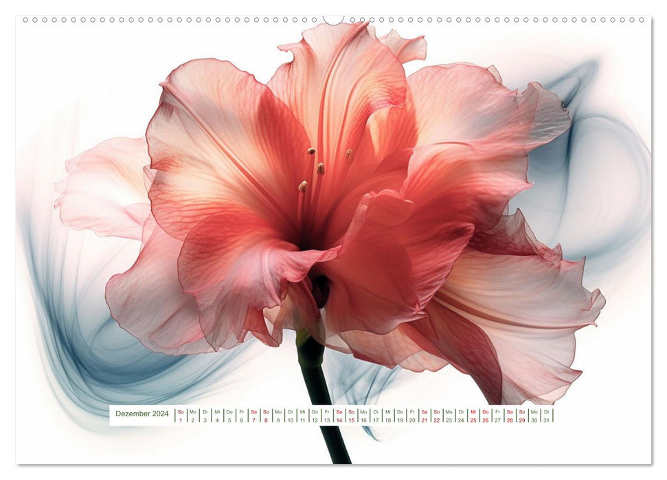 Fleurs enchantées (Calendrier mural CALVENDO Premium 2024) 