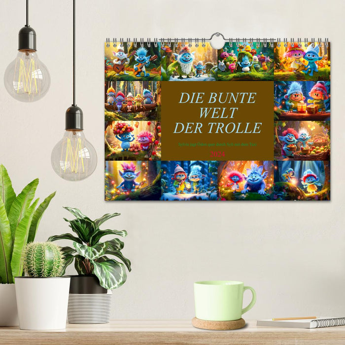 The colorful world of trolls (CALVENDO wall calendar 2024) 