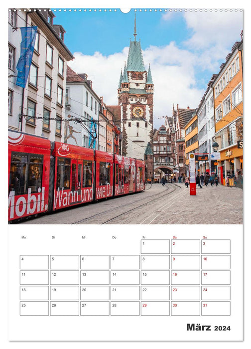 Freiburg - Reiseplaner (CALVENDO Wandkalender 2024)