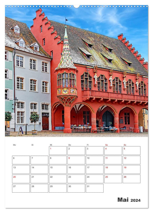 Freiburg - Reiseplaner (CALVENDO Wandkalender 2024)