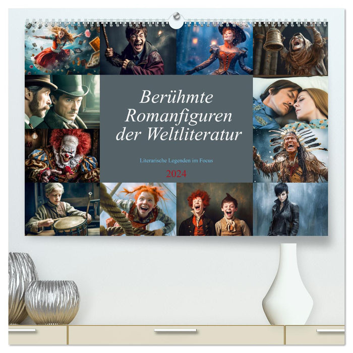Berühmte Romanfiguren der Weltliteratur (CALVENDO Premium Wandkalender 2024)