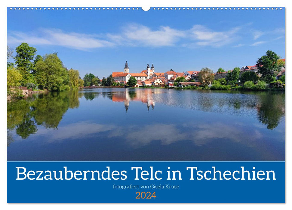 Telč enchanteur en République tchèque (calendrier mural CALVENDO 2024) 