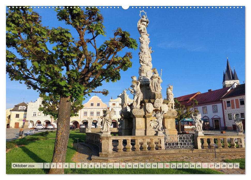 Telč enchanteur en République tchèque (calendrier mural CALVENDO 2024) 