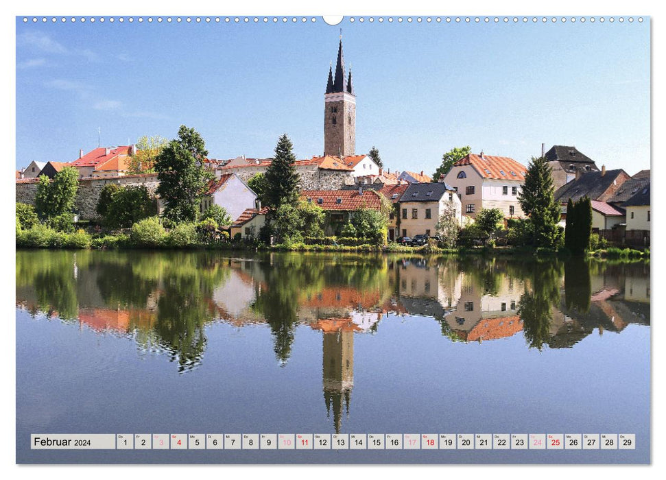 Telč enchanteur en République tchèque (calendrier mural CALVENDO 2024) 