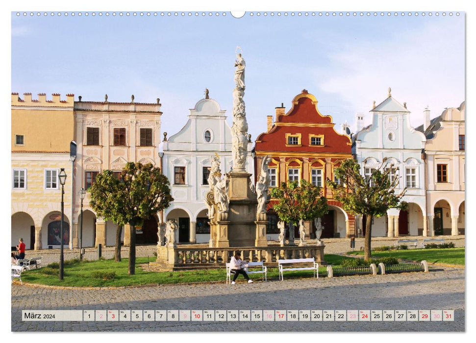 Telč enchanteur en République tchèque (calendrier mural CALVENDO 2024) 