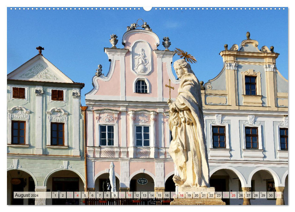 Telč enchanteur en République tchèque (calendrier mural CALVENDO 2024) 