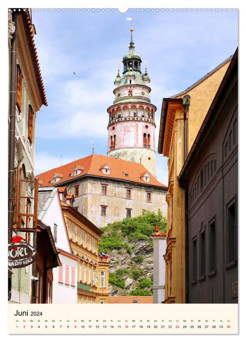 Krumlov en République tchèque – Magnifique Cesky Krumlov (Calendrier mural CALVENDO 2024) 