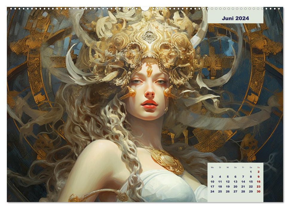 Götter der Antike. Inspiriert von den Bewohnern des Olymp (CALVENDO Wandkalender 2024)