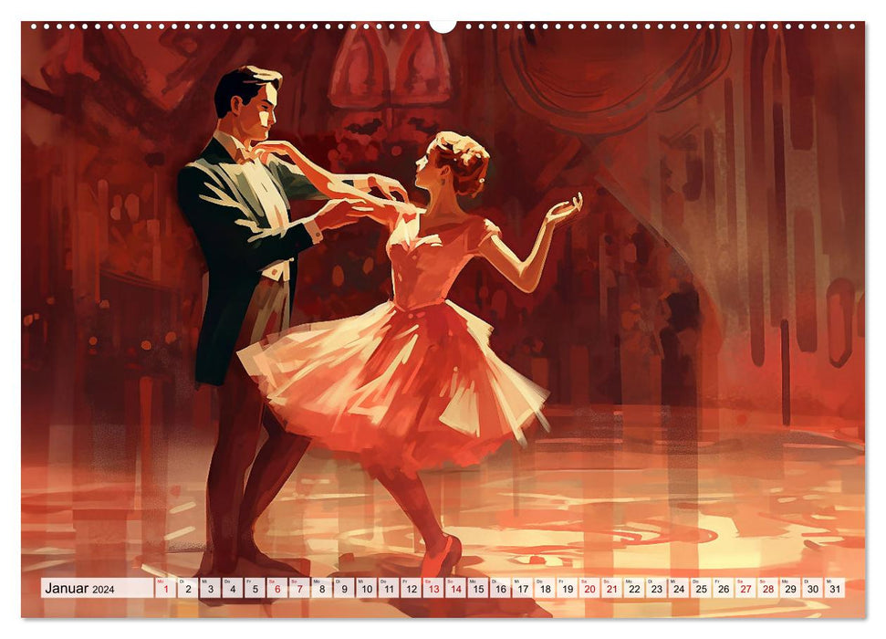 Tanz Leidenschaft in Bewegung (CALVENDO Wandkalender 2024)
