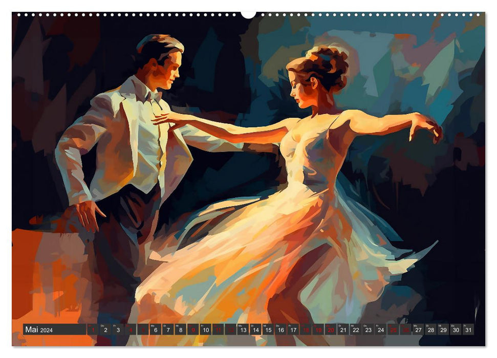 La passion de la danse en mouvement (Calendrier mural CALVENDO 2024) 