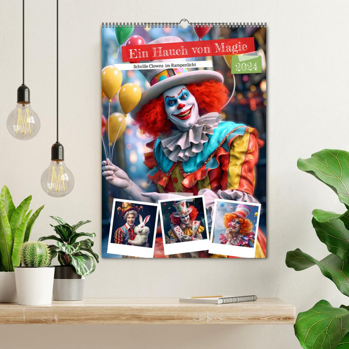 Une touche de magie - des clowns flashy à l'honneur (Calendrier mural CALVENDO 2024) 