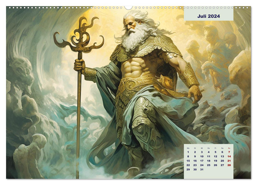 Gods of antiquity. Inspired by the inhabitants of Olympus (CALVENDO Premium Wall Calendar 2024) 