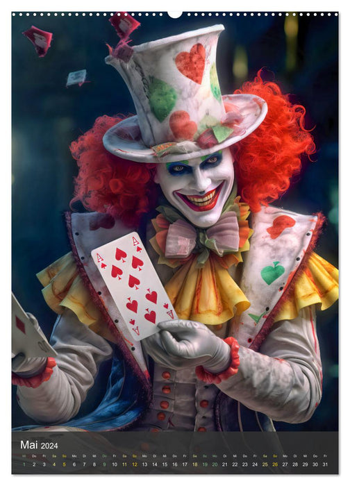 A touch of magic - flashy clowns in the spotlight (CALVENDO Premium Wall Calendar 2024) 