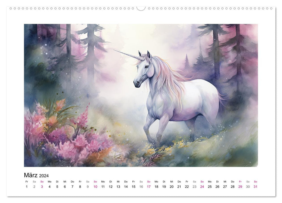 Beloved Unicorns (CALVENDO Wall Calendar 2024) 