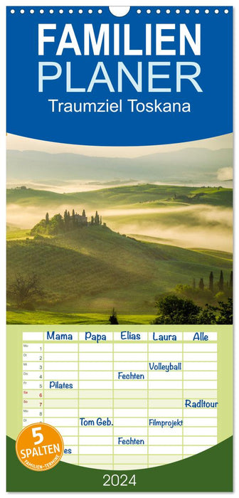Destination de rêve Toscane (Agenda familial CALVENDO 2024) 