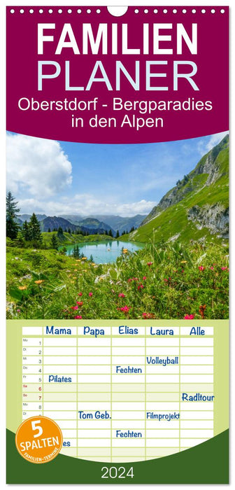 Oberstdorf - paradis des montagnes dans les Alpes (Agenda familial CALVENDO 2024) 