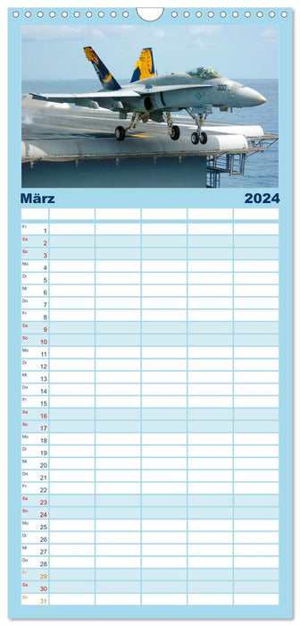 Kampfjets - Düsenjäger-Kalender (CALVENDO Familienplaner 2024)
