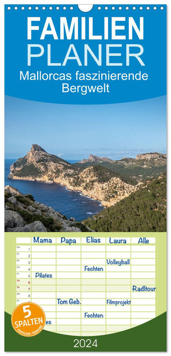 Mallorcas faszinierende Bergwelt (CALVENDO Familienplaner 2024)