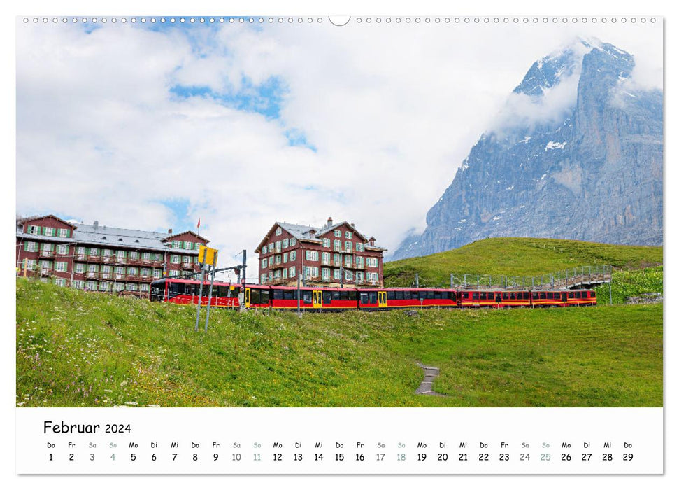 Fascination of the Bernese Oberland 2024 - wanderlust and summit views (CALVENDO Premium Wall Calendar 2024) 