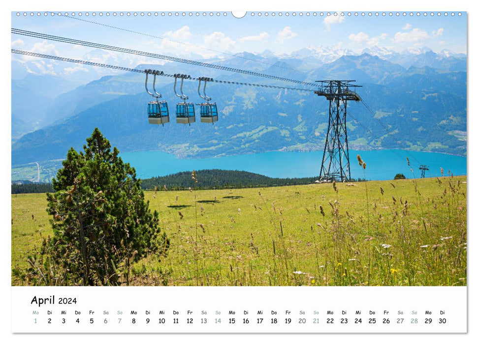 Fascination de l'Oberland bernois 2024 - envie de voyager et vues des sommets (Calendrier mural CALVENDO Premium 2024) 