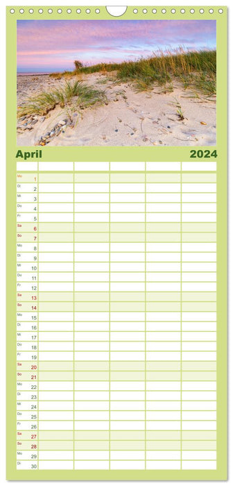 Stimmungsvolle Küstenmomente (CALVENDO Familienplaner 2024)