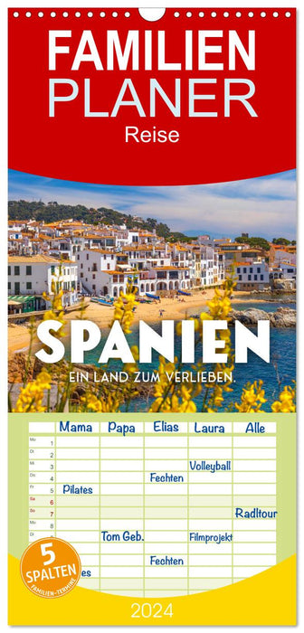 Spanien - ein Land zum Verlieben. (CALVENDO Familienplaner 2024)