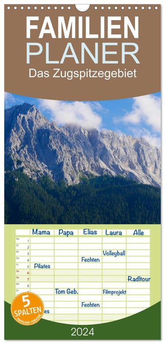 Das Zugspitzegebiet (CALVENDO Familienplaner 2024)