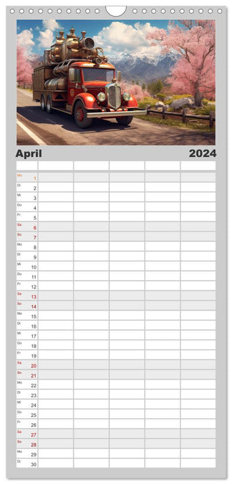 Steampunk Feuerwehr (CALVENDO Familienplaner 2024)