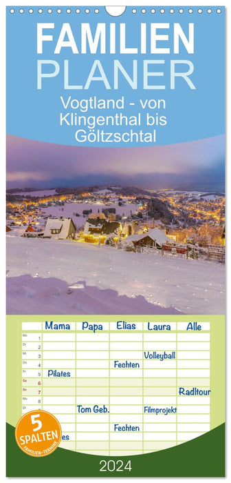 Vogtland - von Klingenthal bis Göltzschtal (CALVENDO Familienplaner 2024)