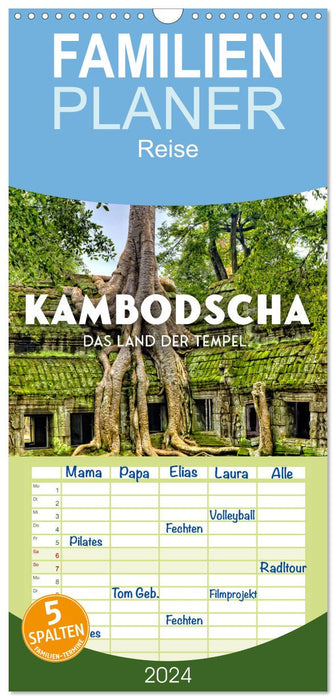 Kambodscha - Das Land der Tempel. (CALVENDO Familienplaner 2024)