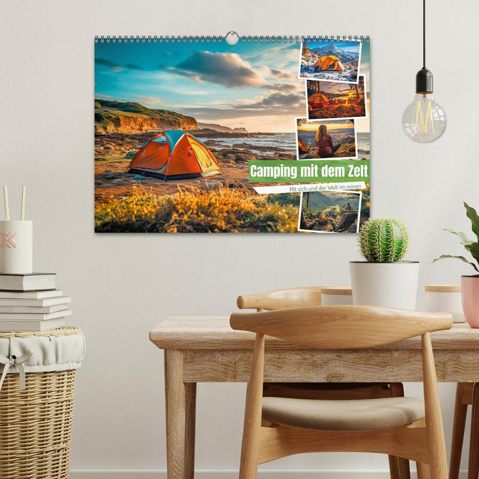 Camping with a tent (CALVENDO wall calendar 2024) 