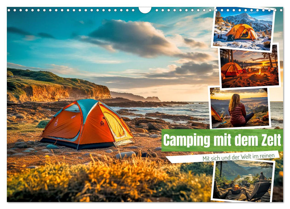 Camping with a tent (CALVENDO wall calendar 2024) 