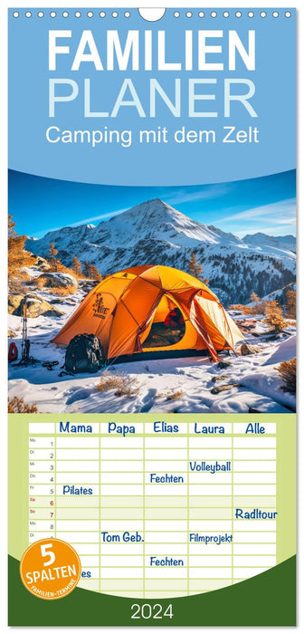 Camping mit dem Zelt (CALVENDO Familienplaner 2024)