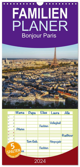 Bonjour Paris (CALVENDO Familienplaner 2024)