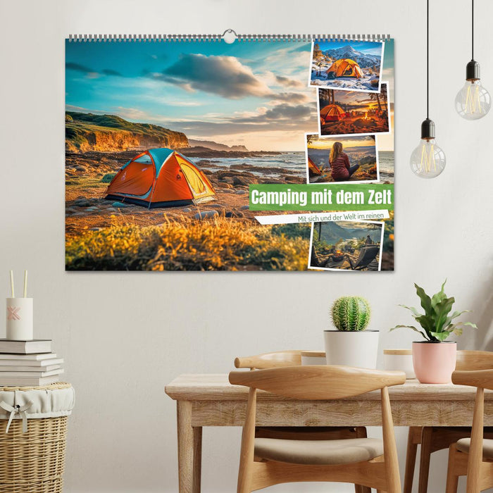 Camping avec tente (Calendrier mural CALVENDO 2024) 