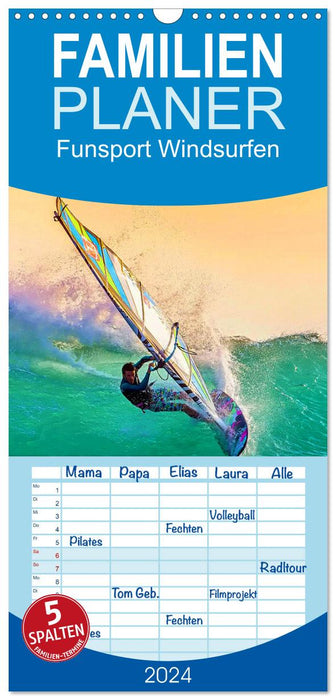 Funsport Windsurfen (CALVENDO Familienplaner 2024)