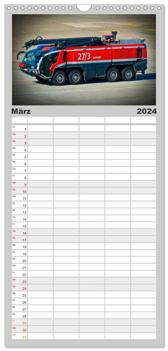 Feuerwehr - mein Kalender (CALVENDO Familienplaner 2024)