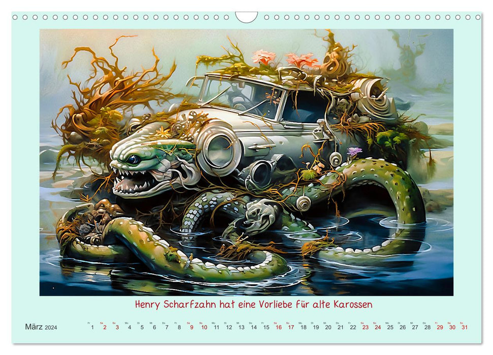 Die freundlichen Tiesee Cyborgs (CALVENDO Wandkalender 2024)